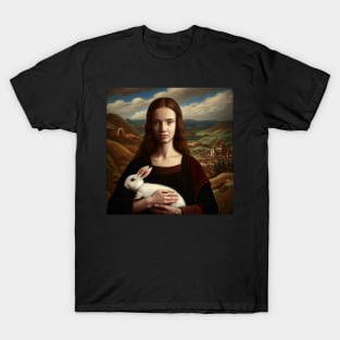 Woman with Rabbit . T-Shirt